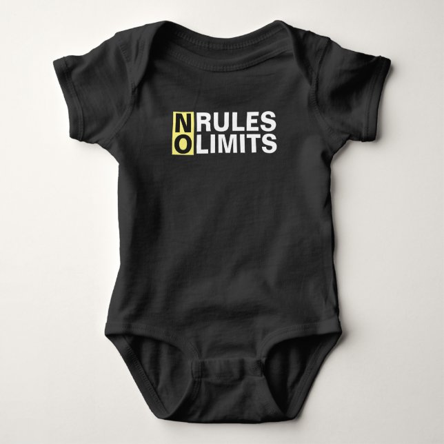 Motivating No Rules No Limits Baby Bodysuit (Front)