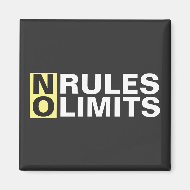Motivating No Rules No Limits Magnet (Front)