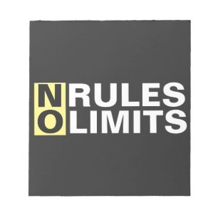 Motivating No Rules No Limits Notepad