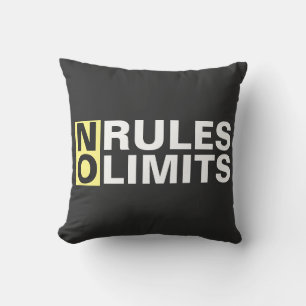 Motivating No Rules No Limits Throw Pillow