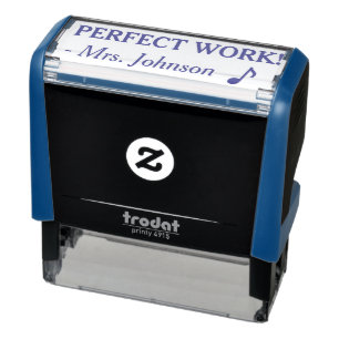 Motivating "PERFECT WORK!" Teacher Rubber Stamp