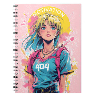 Motivation 404 Pink Aesthetic | Stay motivated Notebook