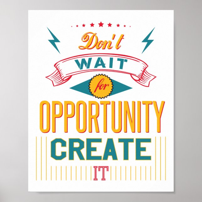 Motivation amusante Inspiration Dire Mur Poster (Devant)