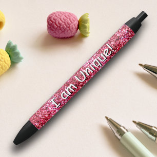 Motivation and self-confidence - I am Unique Black Ink Pen