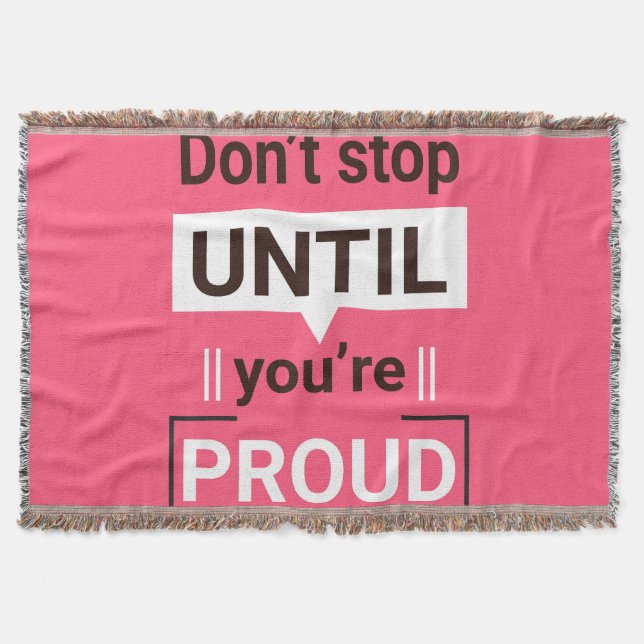Motivation Background Illustration Throw Blanket (Front)