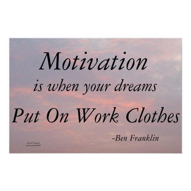 MOTIVATION-BEN FRANKLIN  POSTER (Front)