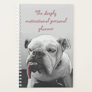 Motivation bulldog noir blanc rose photo