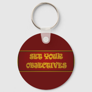 Motivation career work design with text keychain