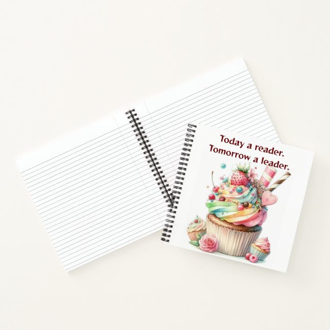 motivation citation crème glacée art Carnet spiral (Intérieur)