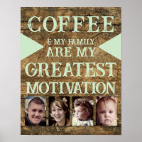 Motivation coffee family 4 photo brown green