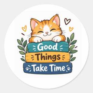 motivation design classic round sticker
