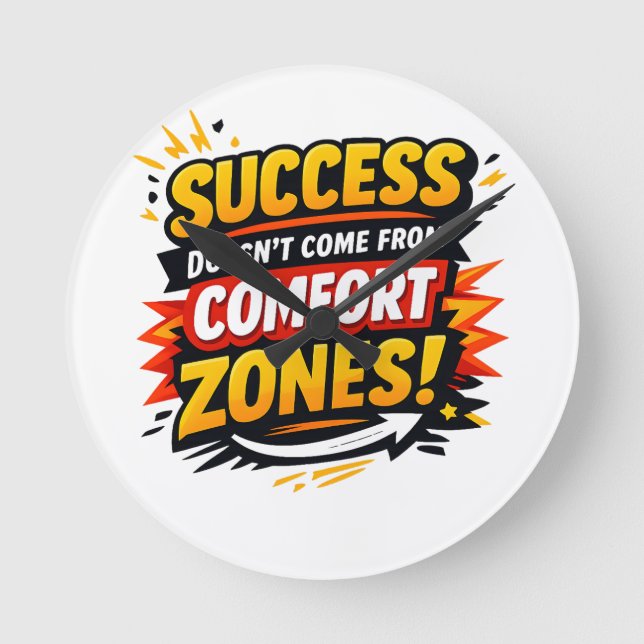 Motivation Design Round Clock (Front)
