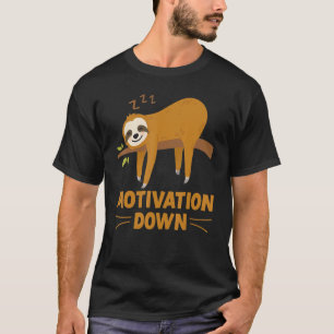 Motivation Down Lazy Sloth  Vintage Sloth T-Shirt