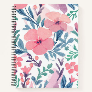 Motivation florale Carnet spiral