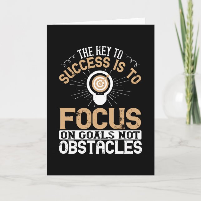 Motivation -Focus On Goals Not Obstacles Card (Front)