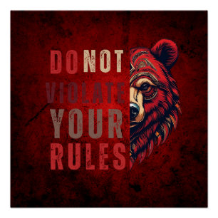 Motivation Forex mindset Bear Poster