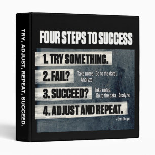 Motivation - Four Steps To Success - Inspirational Binder