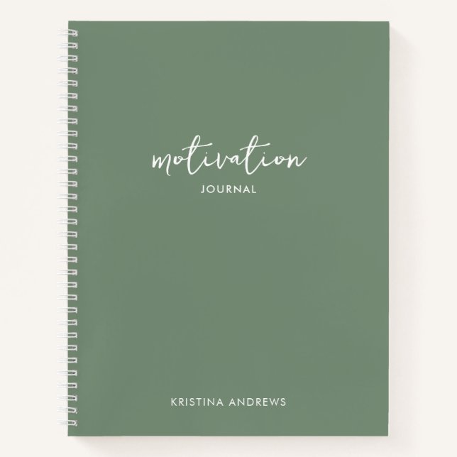 Motivation Journal Sage Green (Devant)