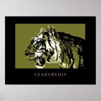 Motivation Leadership Tiger Face Poster Imprimer