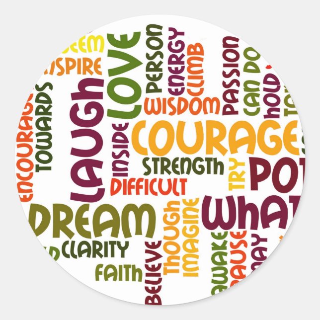 Motivation Mots #1 autocollants (Devant)