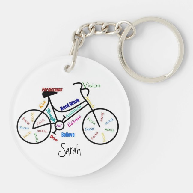 Motivation Mots pour vélo, Cycle Nom personnalisé (Dos)