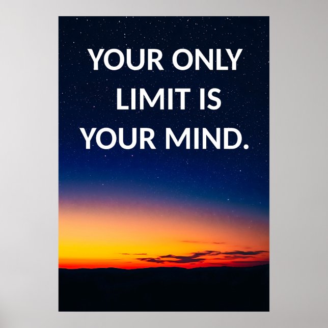 Motivation Night Sky Poster (Front)