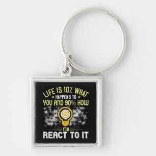 Motivation - Not Whether You Get Knocked Keychain