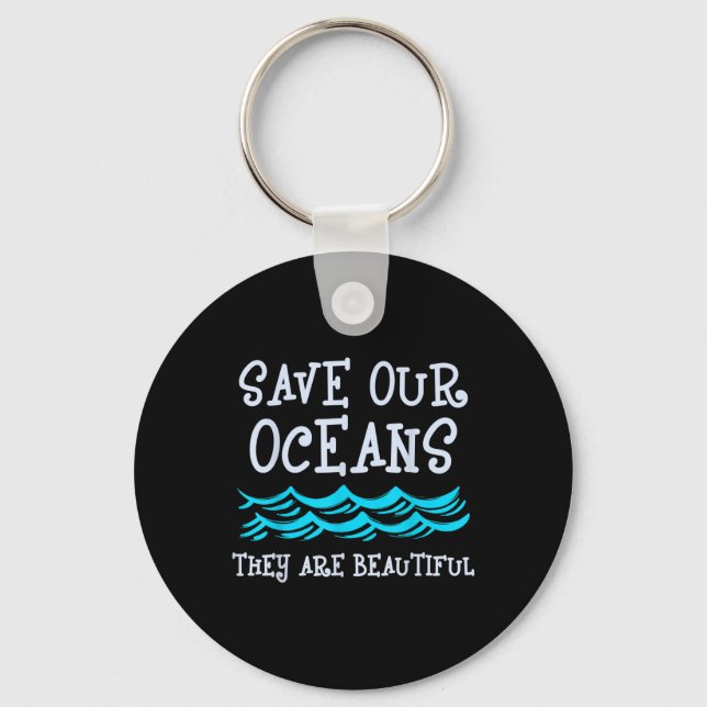 Motivation Ocean Nature Protection Ecological  Keychain (Front)
