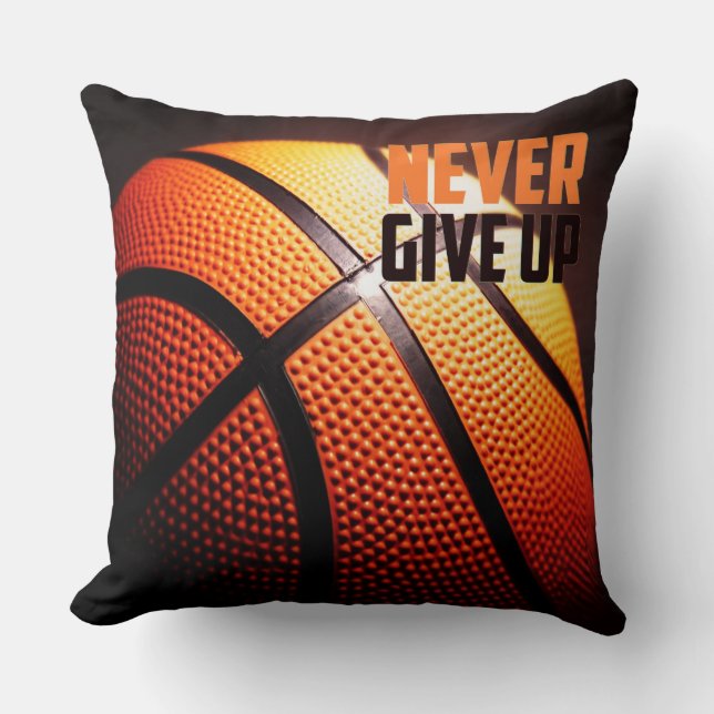 Motivation Pillow - Never Give Up by storeman (Front)