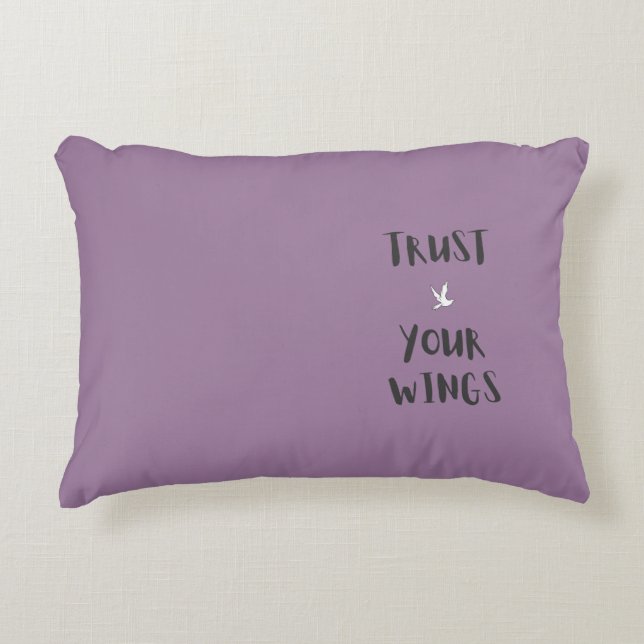 Motivation Positive Affirmation Purple Pillows  (Front)
