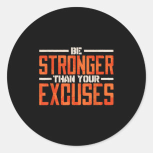 Motivation Quote & Motivating Gifts Women Men Classic Round Sticker