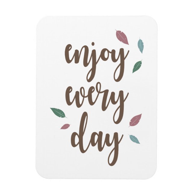 Motivation quote feather calligraphy text magnet (Vertical)