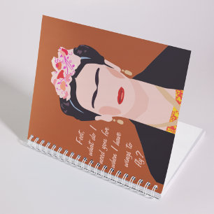Motivation Quote Frida Kahlo Illustration Women Notebook