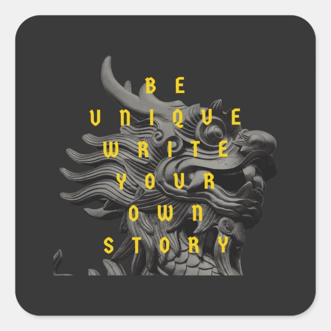  Motivation Quote Modern and Positive Text    Square Sticker (Front)