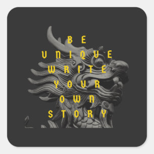 Motivation Quote Modern and Positive Text Square Sticker