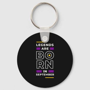 Motivation Quote Stylish Those Born In September Keychain