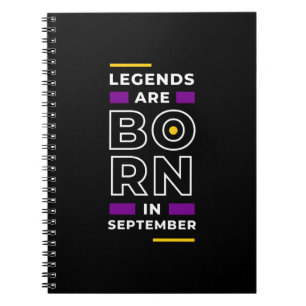 Motivation Quote Stylish Those Born In September Notebook