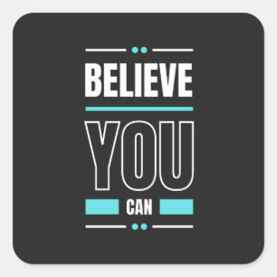  Motivation Quote Trendy and Positive Text   Square Sticker