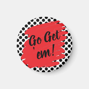 Motivation Red Daub and Black Dots Magnet