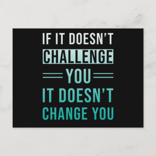 Motivation Saying Challenge Postcard