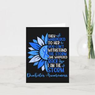 Motivation Support Squad Sunflower Blue Diabetes A Card