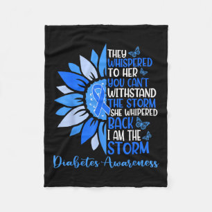 Motivation Support Squad Sunflower Blue Diabetes A Fleece Blanket