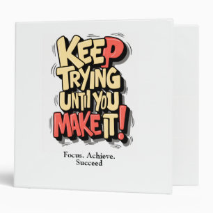 Motivational 3-Ring Binder - Focus. Achieve. Succe