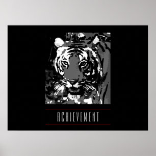 Motivational Achievement Tiger Poster Print