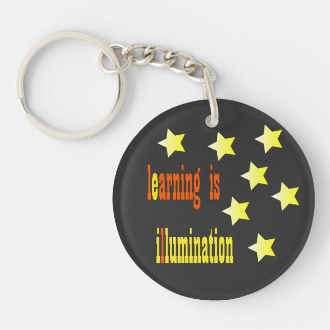 Motivational Acrylic Keychain with Stars (Front)