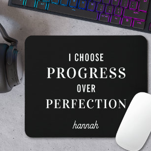 Motivational Affirmation Minimalist Black  Mouse Pad