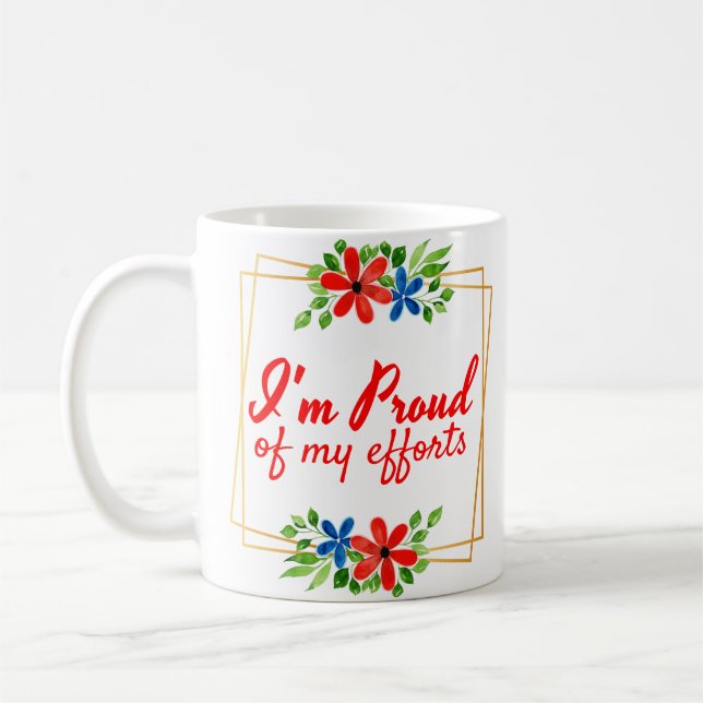 motivational affirmations for hard workers coffee mug (Left)