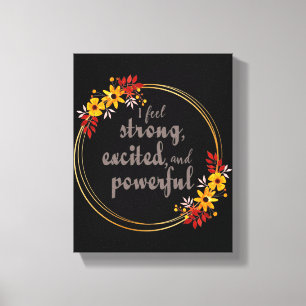 motivational affirmations for life acceptance canvas print