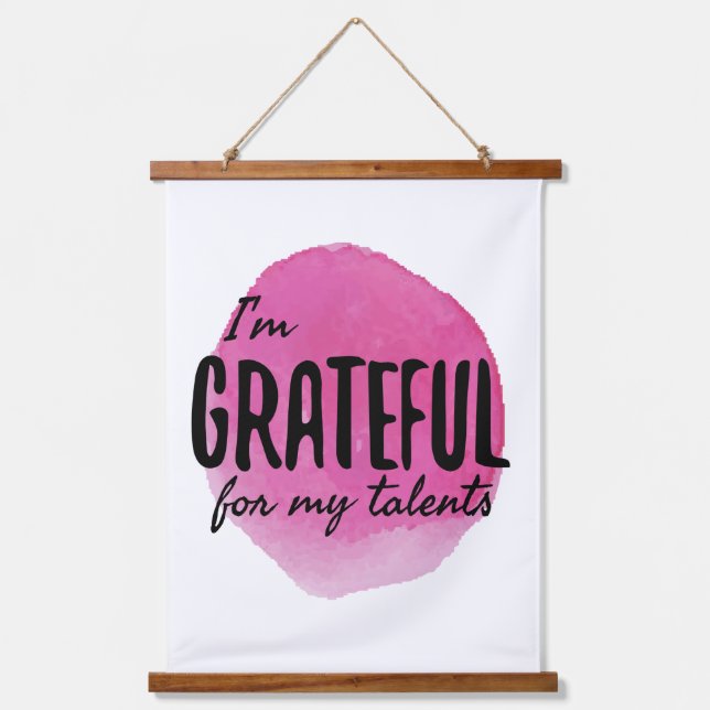 motivational affirmations for self acceptance  hanging tapestry (Front)