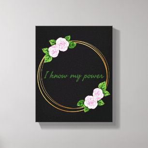 motivational affirmations for work canvas print